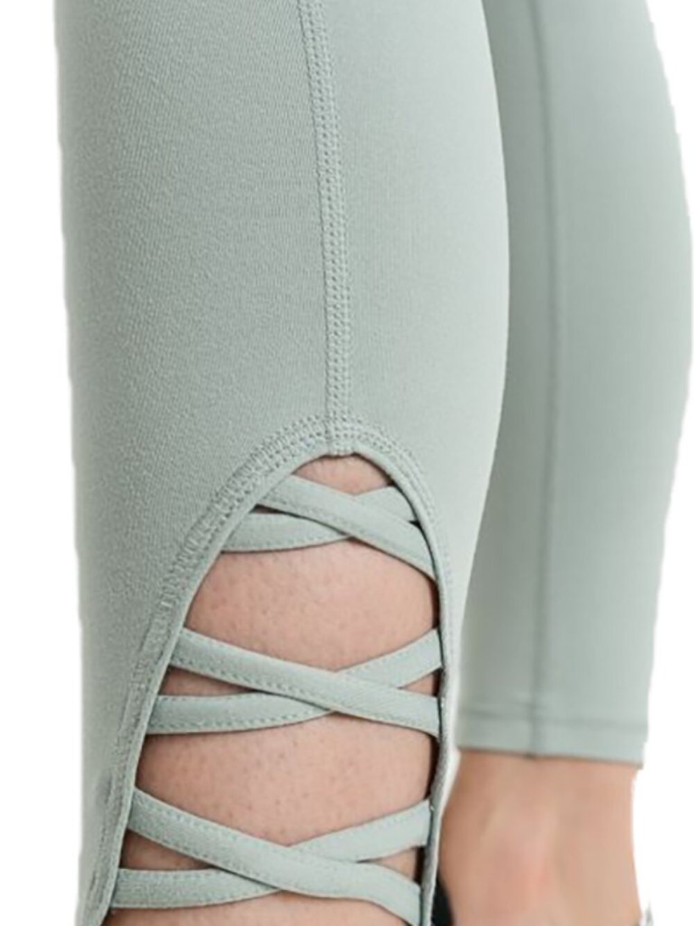 Yoga pants Criss Cross Cutouts 7/8 Length leggings - Picture 2 of 4